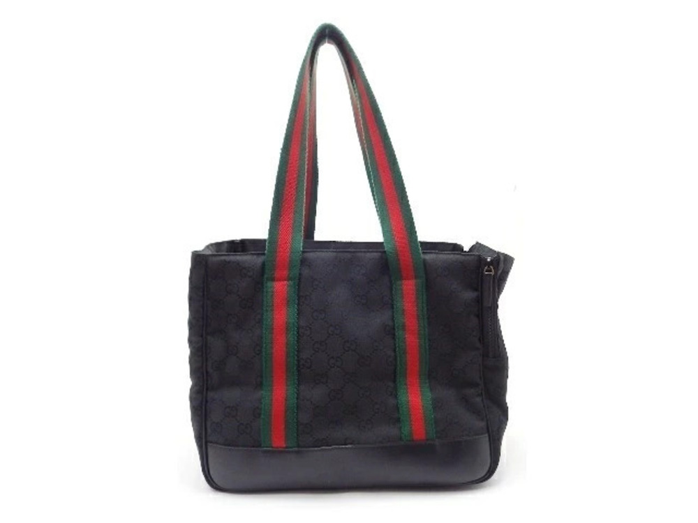 Gucci Dog Carrier Bag GG Canvas x Sherry Black